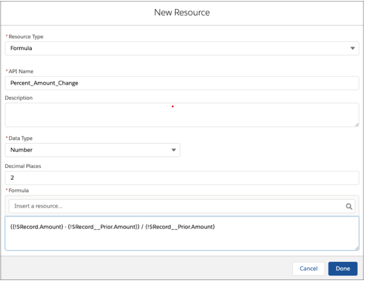 Screenshot of Access Prior Values of Records in flow builder.
