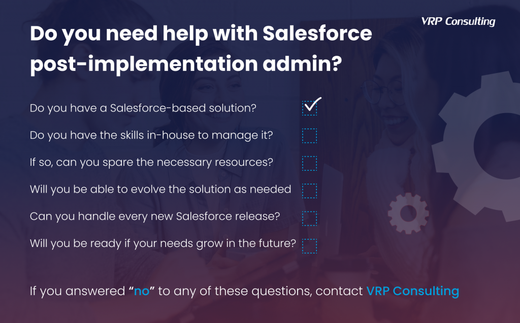VRP Consulting Salesforce post implementation check list