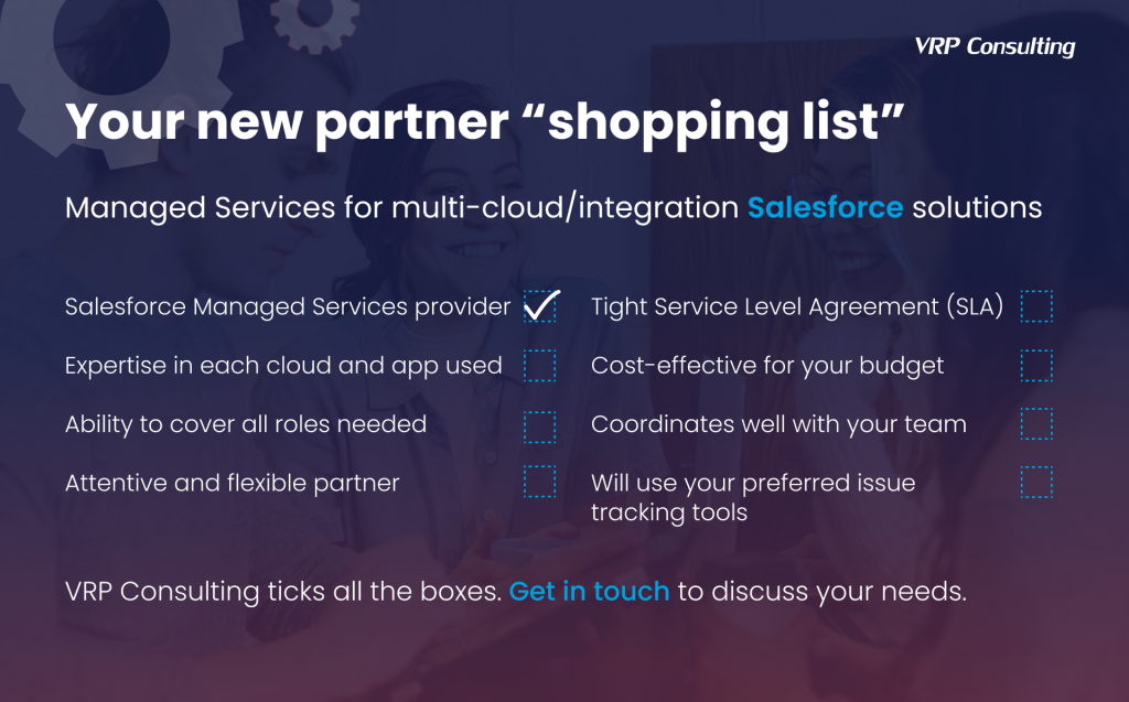 partner shopping list by VRP Consulting