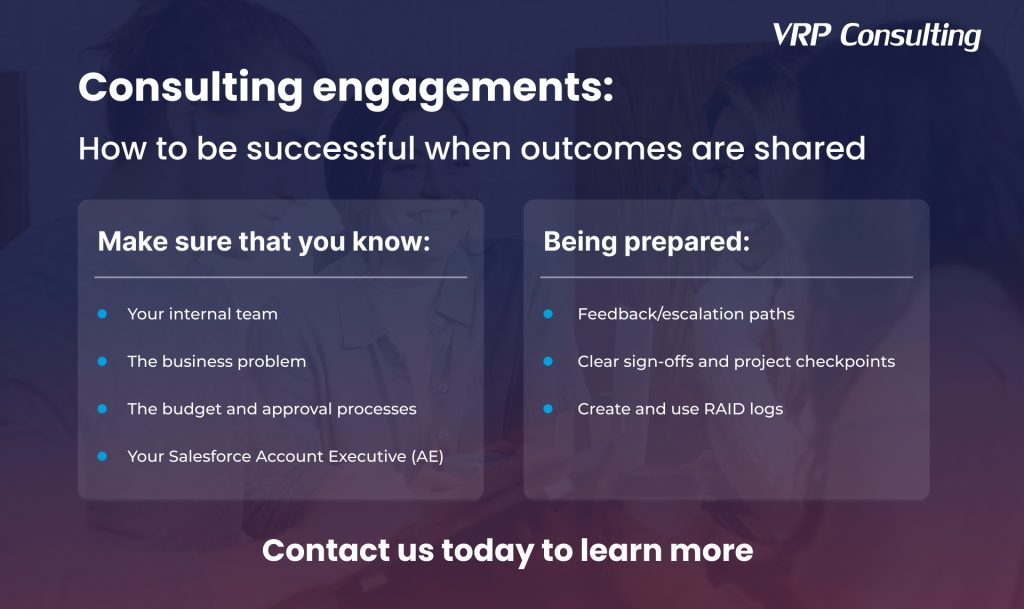 Salesforce consulting engagements by VRP Consulting