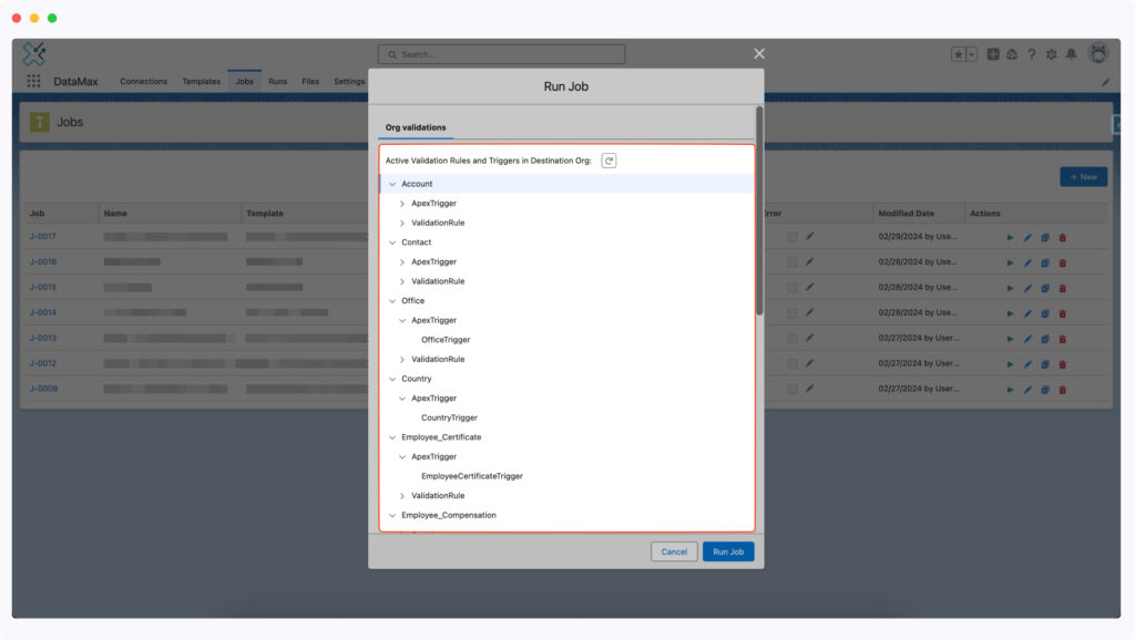 DataMAX Run Job Automation