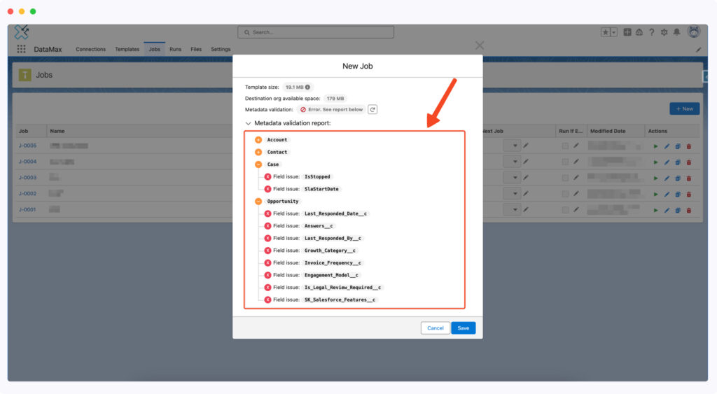 DataMAX check screen