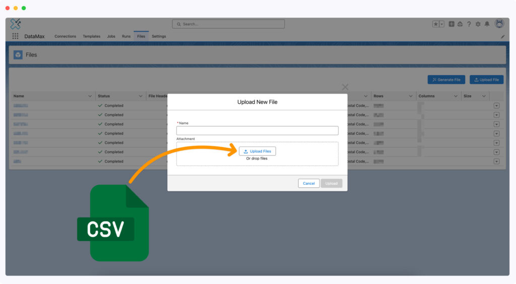 DataMAX CSV file support