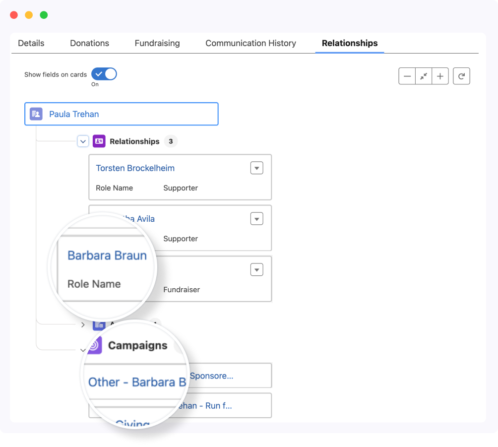 Actionable Relationship Center in Salesforce Nonprofit Cloud