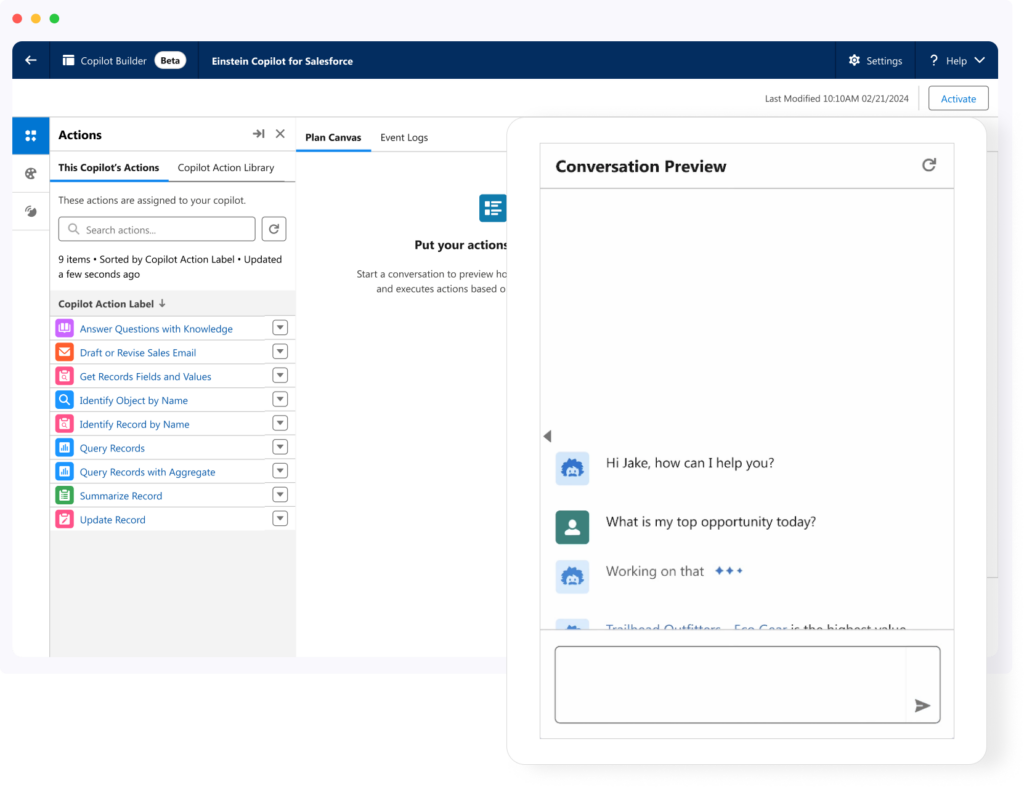 Einstein Copilot for Salesforce