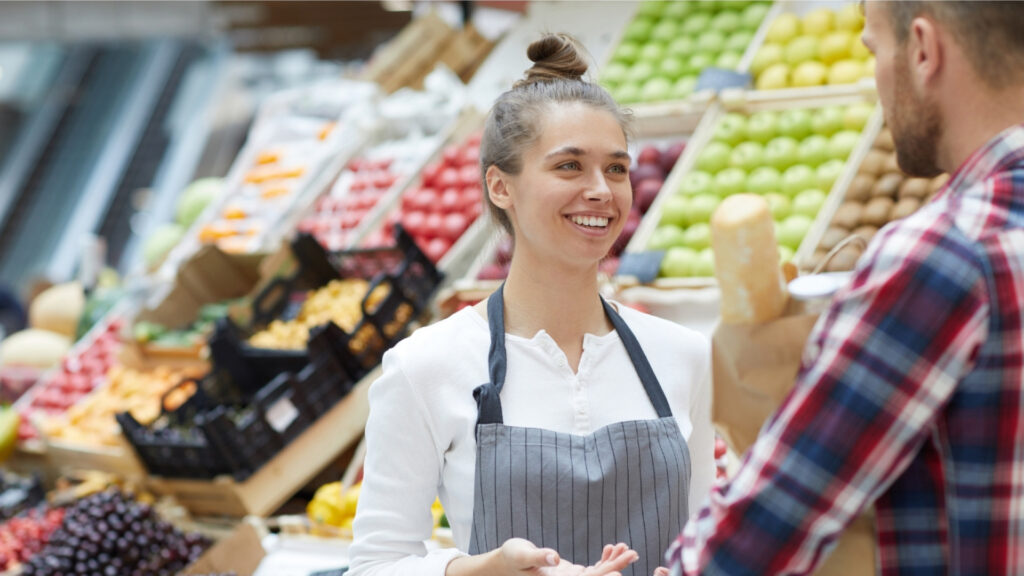 Woman in a grocery store