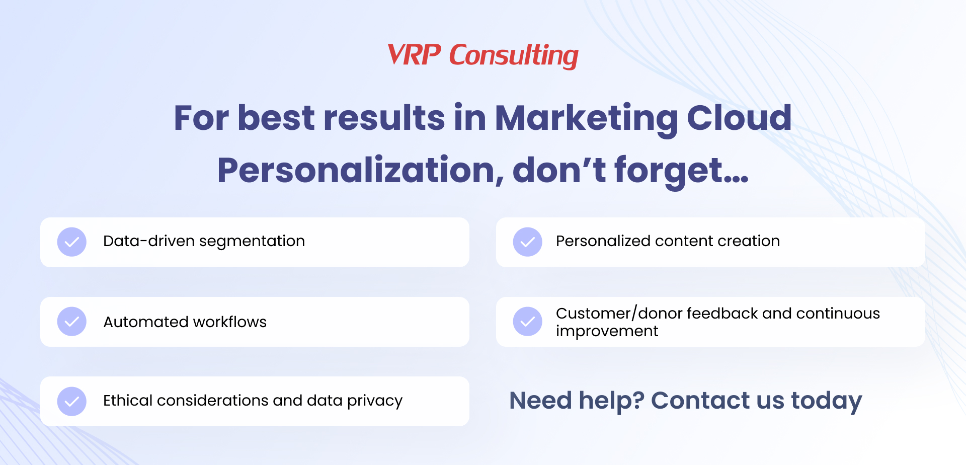 Marketing Cloud Personalization tips from VRP Consulting