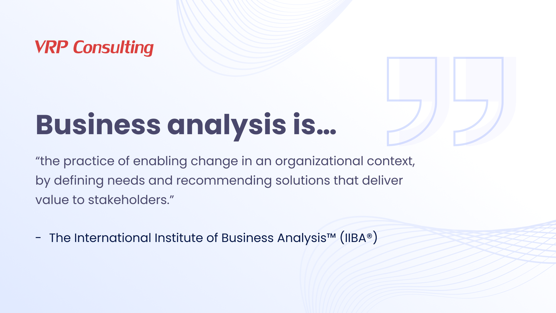 Business Analyst is