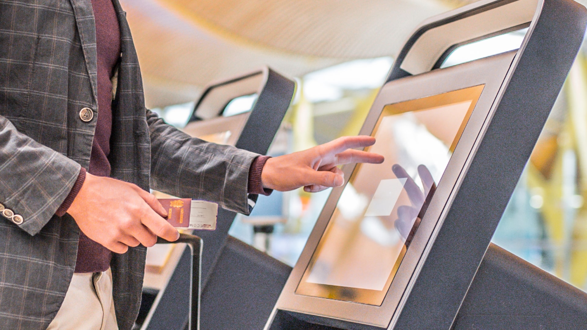 Man purchasing a metro ticket