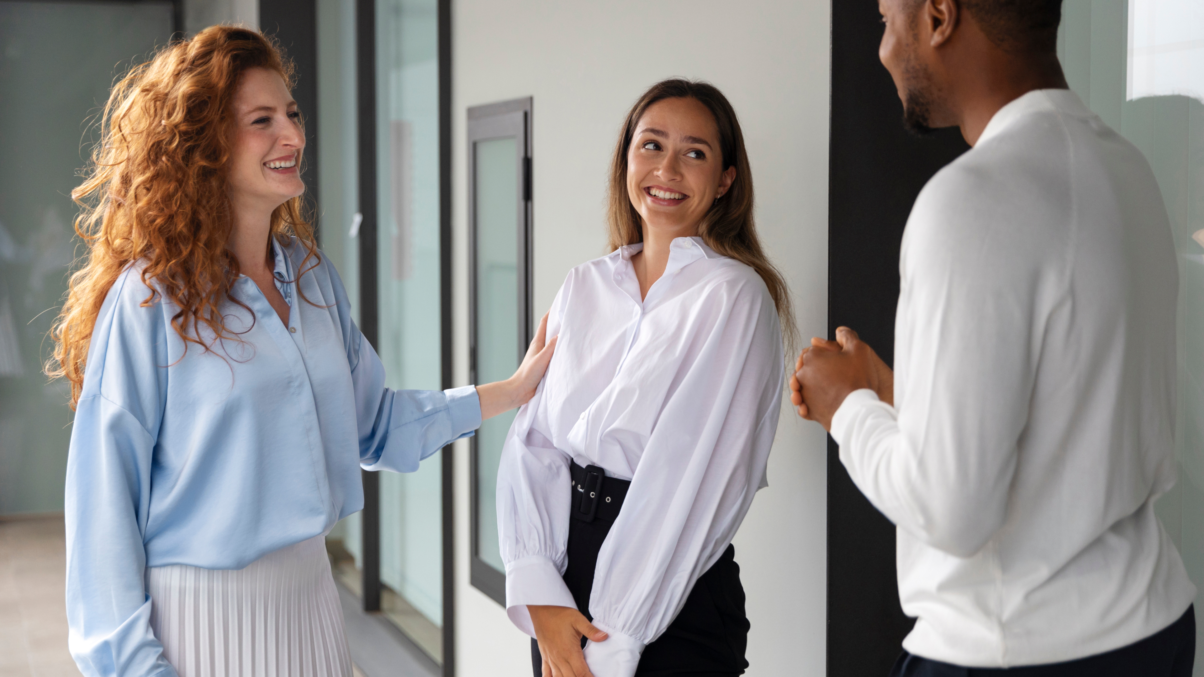 Colleagues smiling